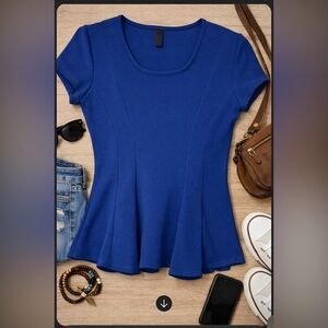 Elegant Blue Women's Top